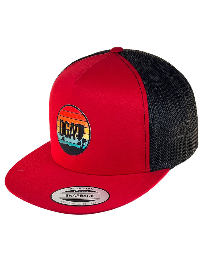 DGA Retro Sunset Flat Bill Mesh Snapback