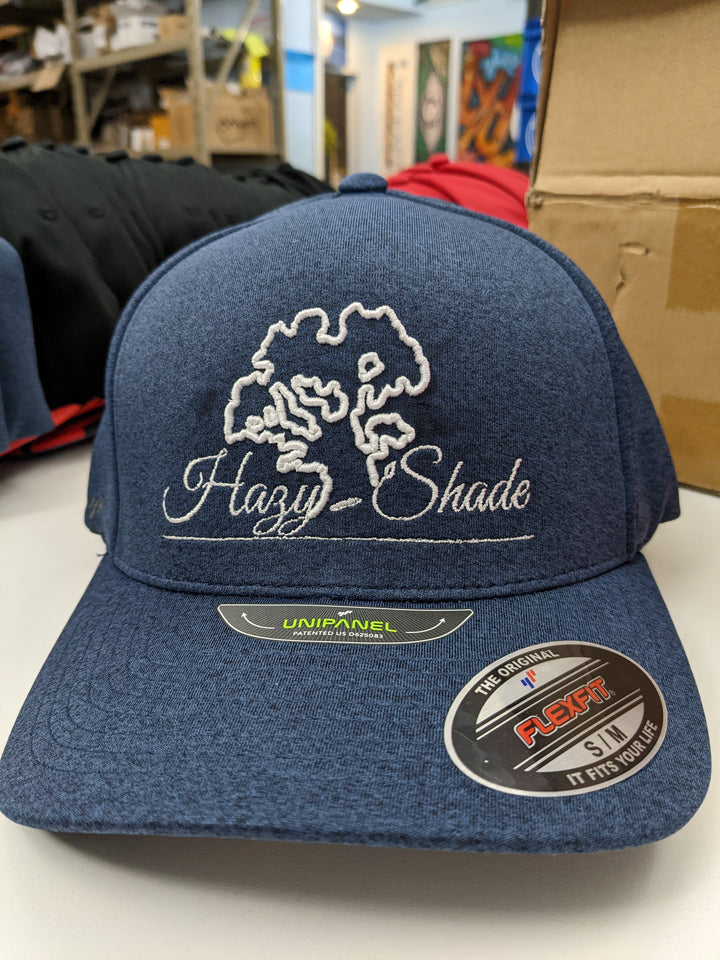 Hazy Shade Unipanel Flexfit Hat Navy Script