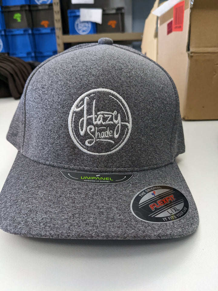 Hazy Shade Unipanel Flexfit Hat Melange Heather Center Round