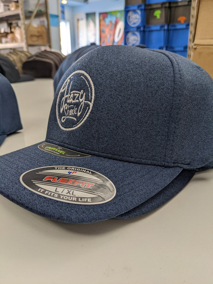 Hazy Shade Unipanel Flexfit Hat Melange Navy Center