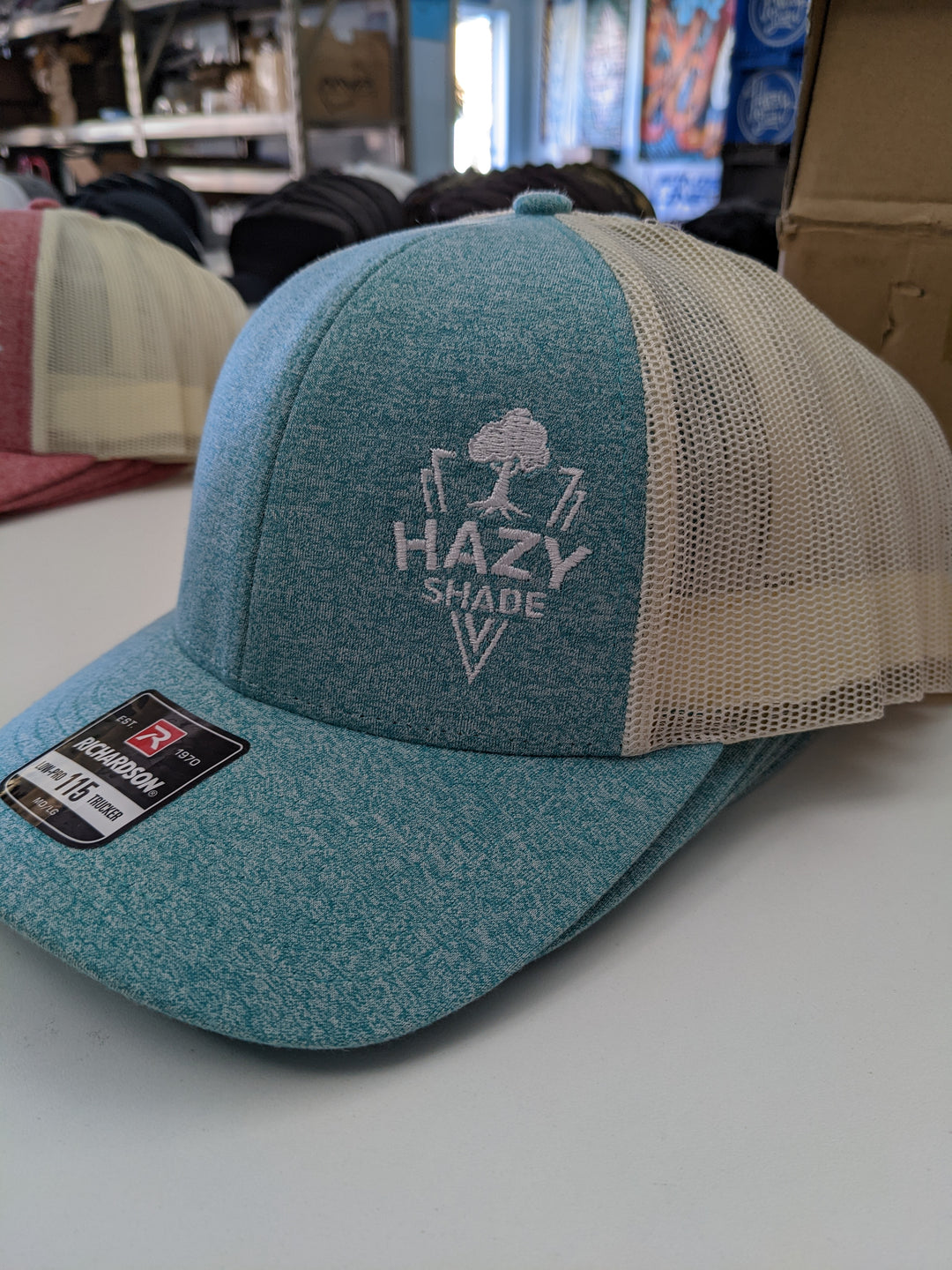 Hazy Shade Low-Pro 115 Trucker Hat Green Teal