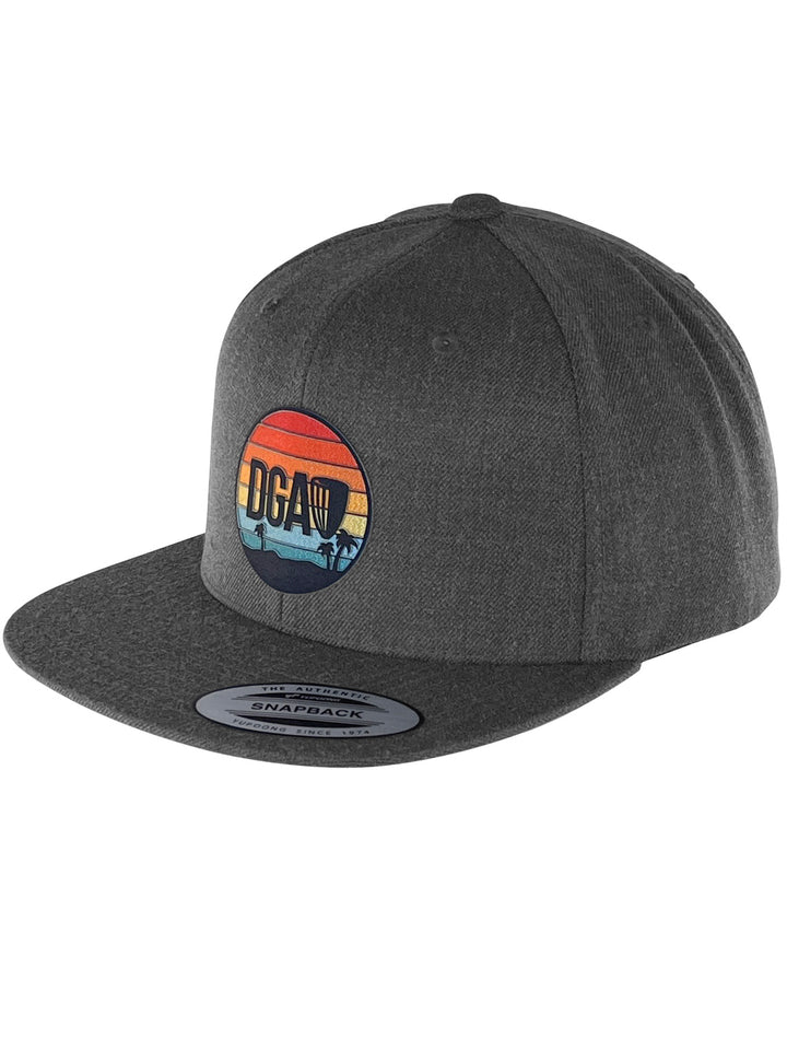 DGA Retro Sunset Flat Bill Premium Snapback