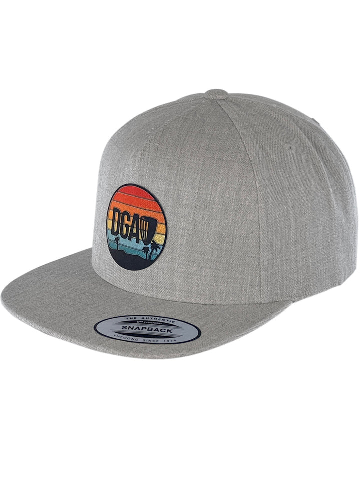 DGA Retro Sunset Flat Bill Premium Snapback