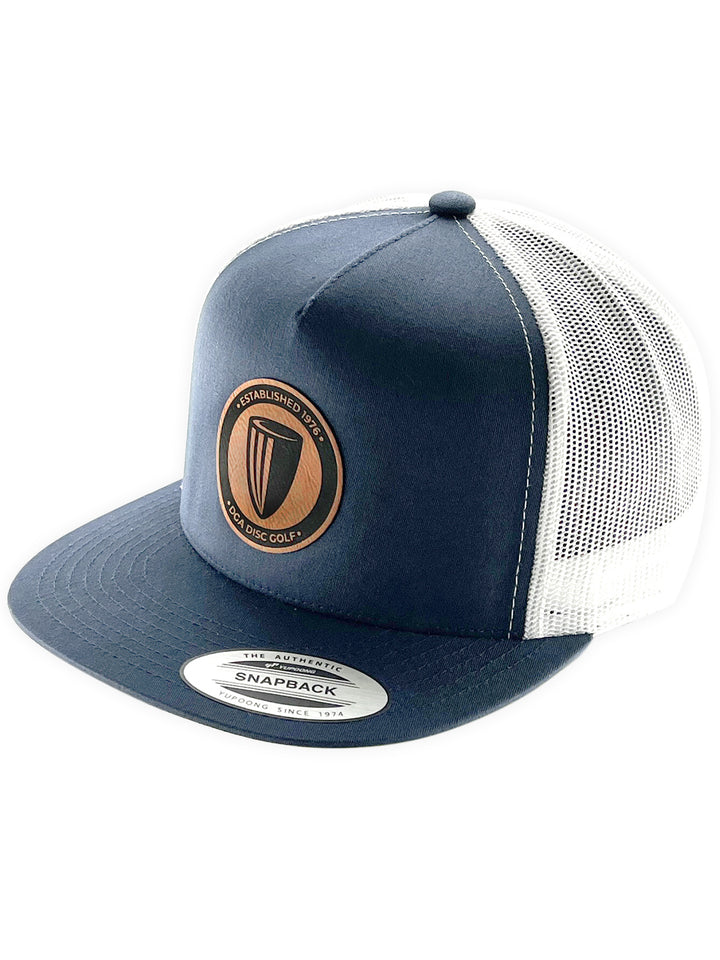 DGA Leather Patch Flat Bill Mesh Snap Back