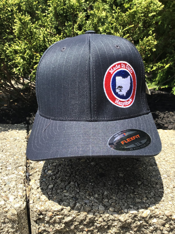 Hazy Shade Dark Grey Pinstrip Made in Ohio Flexfit Hat S/M