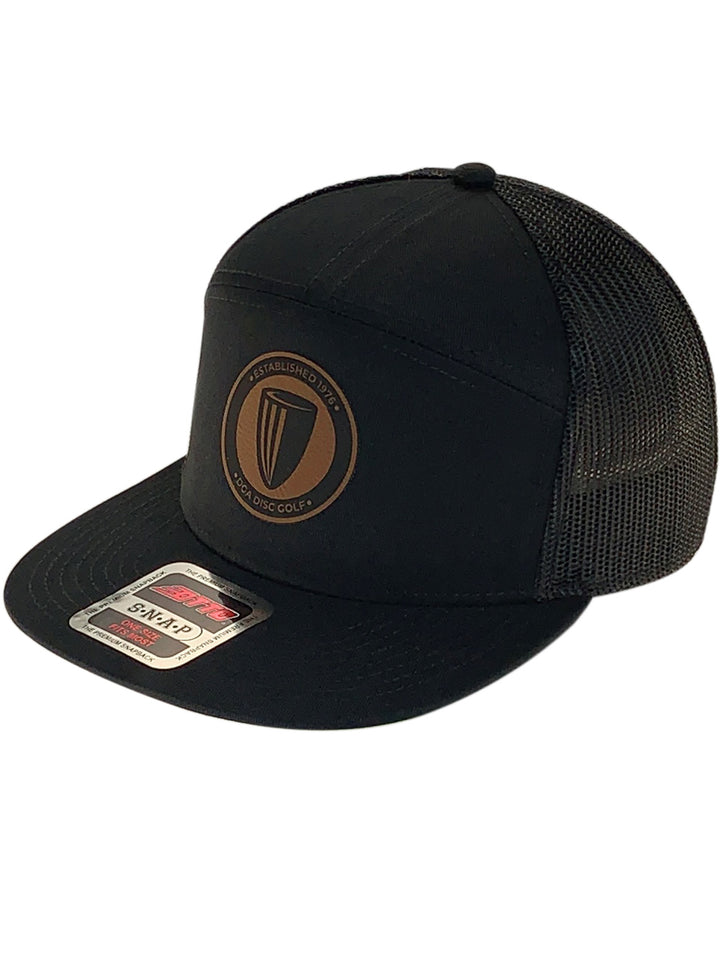 DGA Leather Patch 7 Panel Mesh Snapback Cap